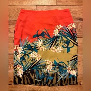 Vince Camuto Chic Hawaiian Floral Tropic Pencil Skirt ( Size-4)